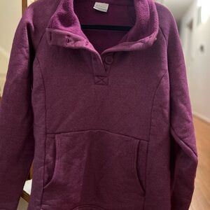 Women's Maroon Quarter-Zip Sweatshirt